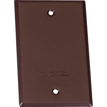 SIGMA ELECTRIC Electrical Box Cover, 1 Gang, Rectangular, Stamped Steel, Blank 14240BR